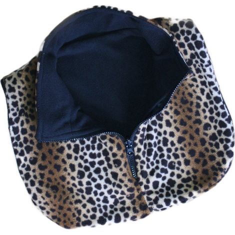 ASTUCEO - Faux col polaire réversible léopard/noir (1/3)