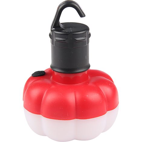Lanterne de Camping LED Portative Mini en Forme de Citrouille pour Tente Extérieure (Rouge avec Crochet) (1/5)