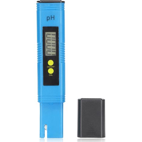 Tragbares pH-Meter im Stiftformat, hochpräzise, selbstkalibrierend, Wasserqualitätstester mit ATC für Schwimmbäder, Aquarien und Spas, blau und schwarz. (1/5)