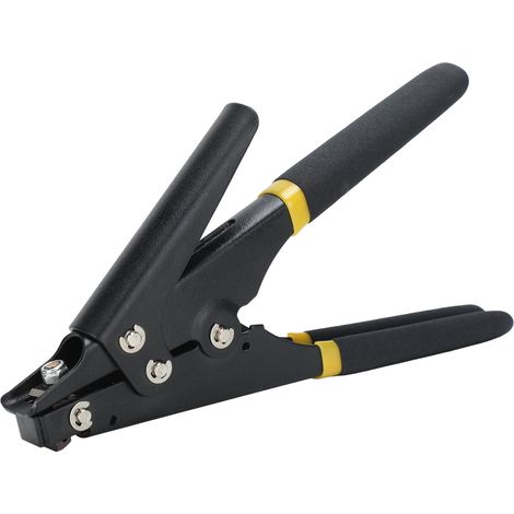 Tragbare Kabelbinderpistole für Nylonkabelbinder, einstellbare Spannung, Befestigungs- und Schneidewerkzeug für Kunststoffkabelbinder, schwarz (1/5)