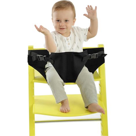 Harnais pour bébé pour chaise haute, ceinture de siège d'alimentation portable avec sangle, ceinture de sécurité pour tout-petit, harnais de rehausseur pliable pour bébé, adapté pour restaurant (1/5)