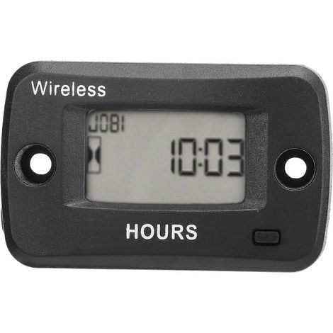 Compteur d'heures de fonctionnement activé par vibration, sans fil, numérique, avec rappel d'entretien pour moto/quad L