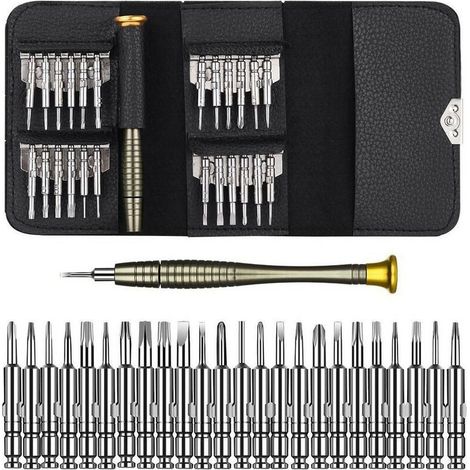 Tournevis Précision Mini 25 en 1 Kit de Tournevis Outils de Réparation pour iphone, Portable Laptop, Montre, Bijoux, Jouets, Lunettes (1/5)