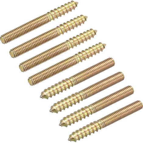 M6x50mm Vis Double Filetage Boulon 8pcs Double Extrémité Cheville pour Bois Meuble (1/5)