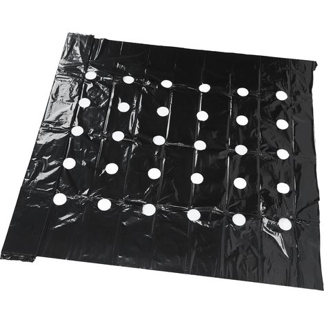 Paillis perforé noir haute ténacité, film PE durable pour plantes, serre, anti-mauvaises herbes (1/5)