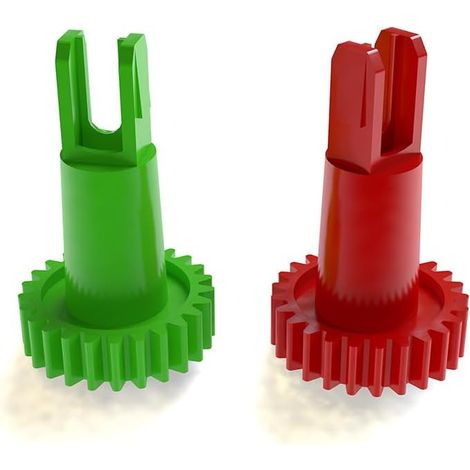 2 Pièces Engrenage de Moteur À Brosse Latérale,Accessoire Boucle de Moteur a Brosse Latérale Engrenage Rouge Engrenage Vert Aspirateur Accessoires (1/5)