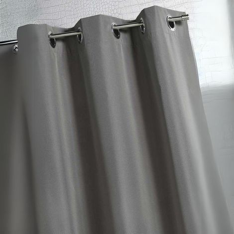 Rideau d'extérieur en tissu déperlant Gris clair 140x260 cm