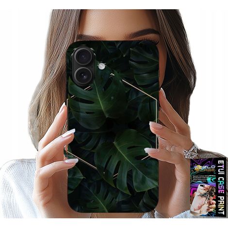 Custodia per iPhone 16 - eleganti motivi a foglie alla moda sulla custodia (1/5)