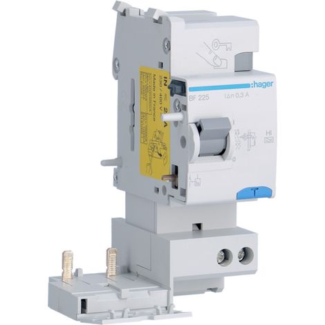 Bloc différentiel 2P 25A 300mA type haute immunité HAGER BF225 (1/3)