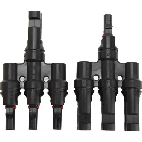 Connecteur en T pour Panneaux Solaires, Jonction 1 vers 3 Étanche, Haute Capacité de Courant, Branchement Parallèle (1/5)