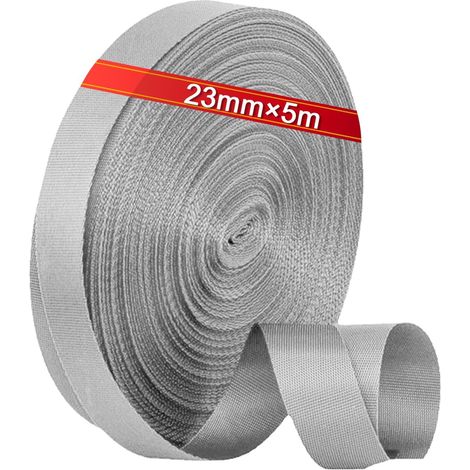 Kit de sangle de volet roulant gris - Accessoires pour enrouleur de sangle de volet roulant - Sangle pour stores vénitiens - Bande de volet roulant (1/5)