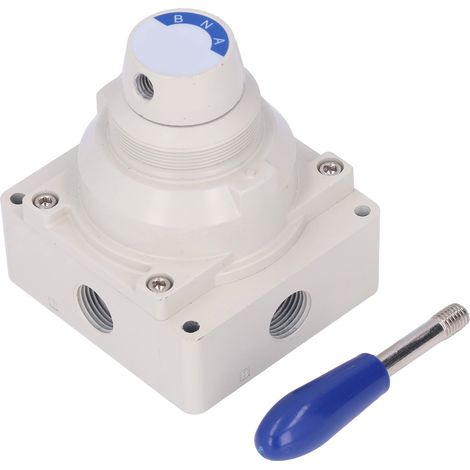 Vanne pneumatique manuelle à levier rotatif 2 pos 4 voies 4HV410-15 aluminium sans graissage G1/2 (1/5)