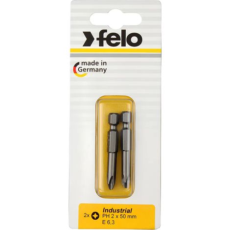 Punte cacciavite Felo ph2 resistente urti 50 mm confezione 2