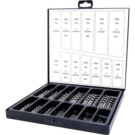 Ruko A214195 Juego de 130 Brocas Helicoidales para Metal
