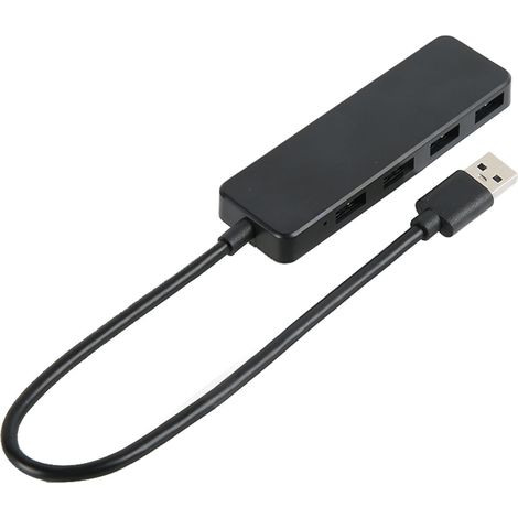 Hub USB 3.0 4 Ports Haute Vitesse 5Gbps, Multiprise Ultra-Durable Noire avec Adaptateur Multiport (1/5)