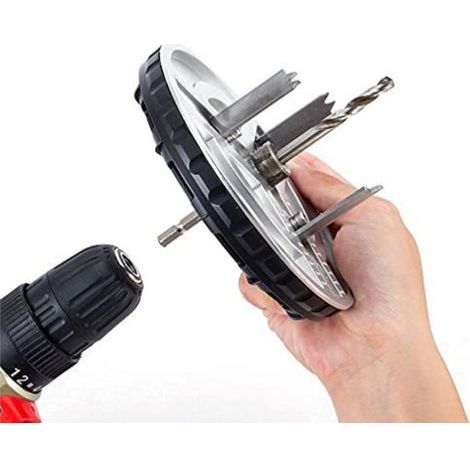 Scie circulaire à poinçonner réglable 45-130 mm, perceuse électrique, outil de vissage pour le travail du bois (1/5)