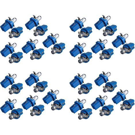 40 ampoules LED bleues pour tableau de bord, avec support, pour voiture ou compteur. (1/5)