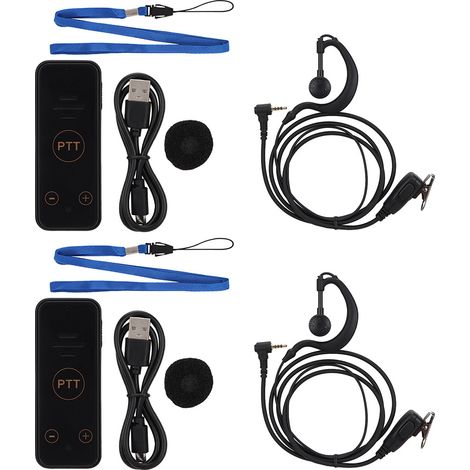 Lot de 2 mini talkies-walkies portables professionnels UHF/VHF 400-480 MHz-AquaForge (1/5)