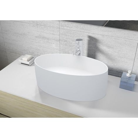 RIHO Lavabo de encimera Thin, superficie SOLID, Ovale, W025001105 (1/2)
