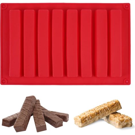 Silicone Cereal Bar Molds, 8 Cavities, 13.5 x 2 x 1.5 cm (1/5)