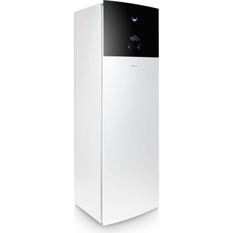 Daikin Trinkwasserspeicher, 180L, 2kW Reserveheizung, 1655x595x634mm, Edelstahl, Reinweiß/Schwarz, CKHWS180BV3