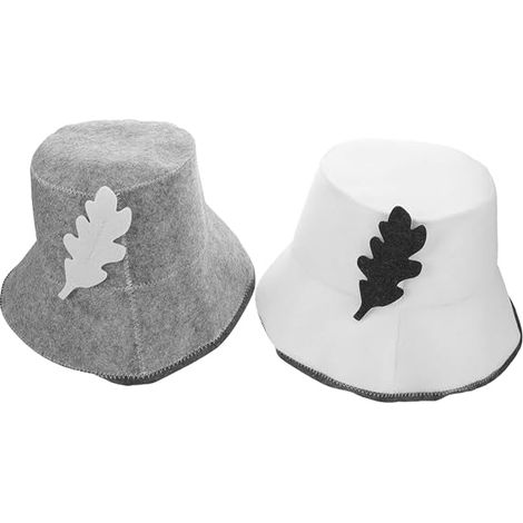 2pièces Chapeaux De Sauna pour Femmes Bonnets De Bain Feutre Accessoires De Sauna Respirants pour Bains Et Spas (1/5)