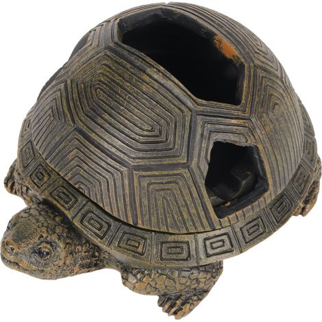 Cendrier en résine en forme de tortue avec couvercle, artisanat vintage, parfait pour offrir à la maison, au bar ou au bureau. (1/5)