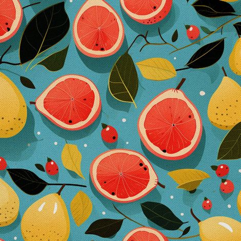 Tela decorativa para exteriores Oxford - Motivo frutal  DX6174 (1/5)