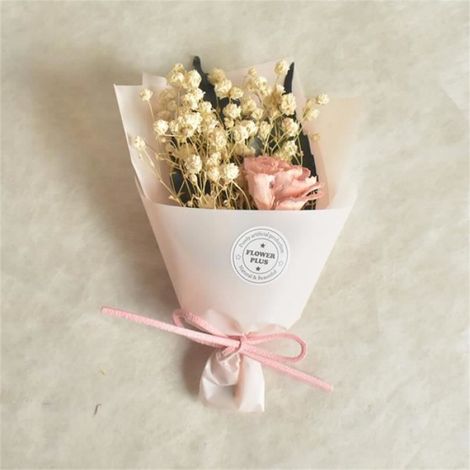Bouquet De Fleurs Seches - 13,5 X 7 Cm - Decoration Bureau Bibliothèque Maison - 1 Piece (1/3)