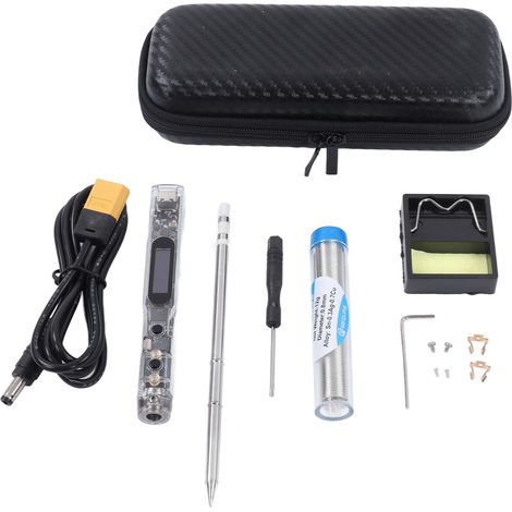 SI012 Kit d'outils de soudage électriques portables avec affichage numérique et panne de soudage T12-B2 (1/5)