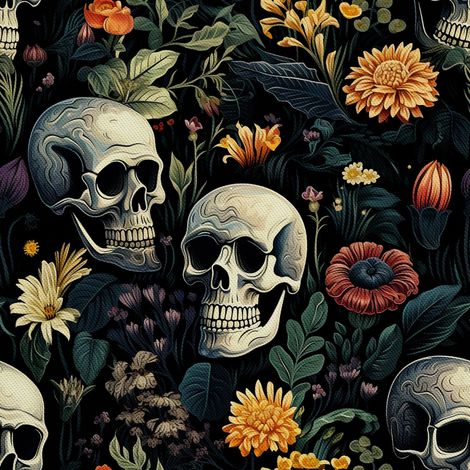 Tela Oxford decorativa para exteriores - Motivo de calavera I DX4725 (1/5)