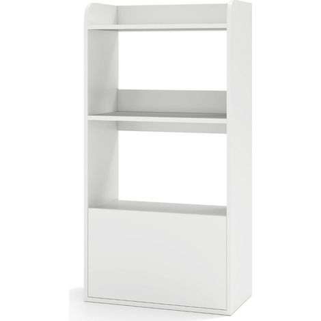 Libreria con cassetti scaffale con 2 scomparti scaffale da ufficio in legno 55 x 29 x 105 cm bianco