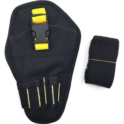 Pochette à outils en toile, petite sacoche ceinture nylon réglable pour bricoleurs électriciens menuisiers charpentiers (1/5)