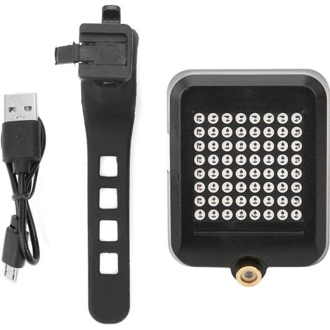 Projecteur Lumière Arrière Vélo Frein, Clignotants USB Rechargeables pour Sécurité Cyclisme (1/5)