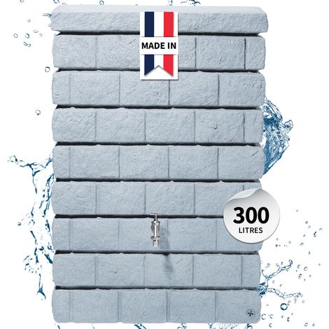 GARANTIA ROCKY JR Réservoir 300L, gris clair - design exclusif et robuste pour la collecte d'eau de pluie