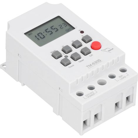Minuterie programmable interrupteur horaire électronique avec affichage numérique 220V (1/5)