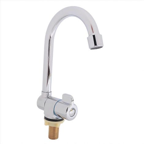 Robinet de lavabo en cuivre pivotant à 360° pour caravane ou bateau, robinet d'eau froide pliable pour cuisine ou salle de bain (1/5)