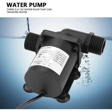 Pompe À Eau - Moteur Sans Balais - 12 V - Débit 800 L/H - Tête 5 M - Pour Aquarium Fontaine Petit Étang À Poissons - 1 Pièce (1/5)