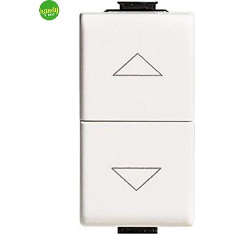 Pulsante doppio interbloccato Matix bianco