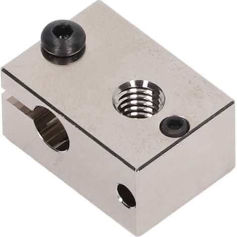 Hochfester, vernickelter Messing-Heizblock für 3D-Drucker, beständig gegen hohe Temperaturen, präziser Ersatz für V6, robustes Ersatzteil. (1/5)