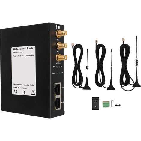 Routeur industriel R10A 485 vers WiFi, modem GSM GPRS 3G 4G VPN, routeur sans fil AC100-240V, 4GL-AU (1/5)