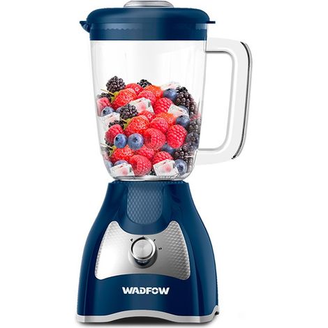 Batidora 500W, 1,5L, 4 cuchillas de acero, 2 velocidades, pies antideslizantes, WADFOW