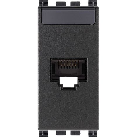 Presa RJ45 netsafe Cat6e UTP Vimar arkè grigio 19339.15