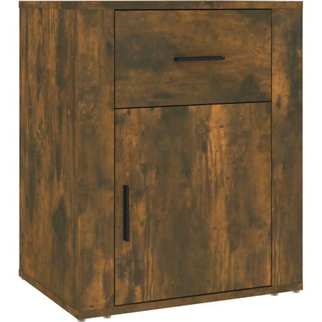 Comodino con cassetto e vano con anta 50 x 36 x 60 cm MDF marrone DEC033663