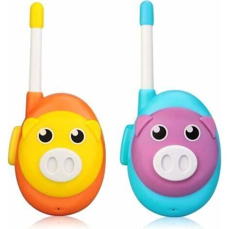 RB616 Talkie Walkie Enfant, Style de Bande Dessinée Facile à Utiliser Jouets pour Tout-Petits Garçon et Fille, Cadeau pour 3-12 Ans Intérieur Fête Extérieure (1 Paire) (1/5)
