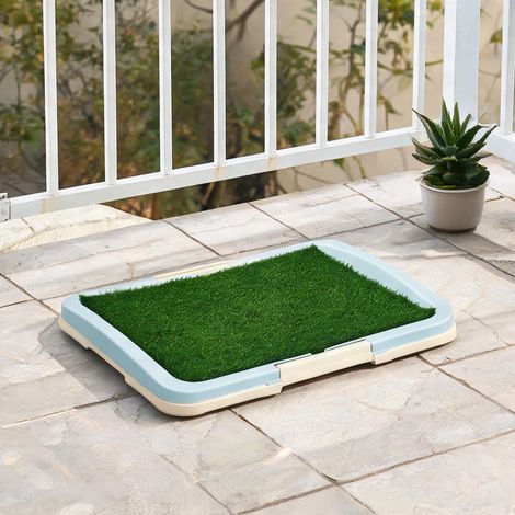 Toilette pour chien 3 couches avec gazon synthétique 63 x 48,5 cm (1/5)
