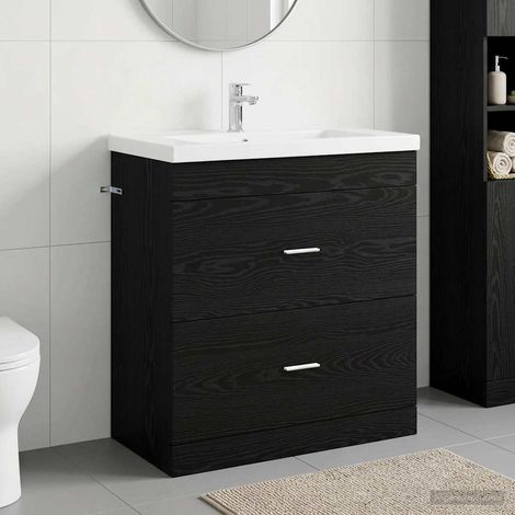 Gabinete de baño debajo del lavabo Roble Negro