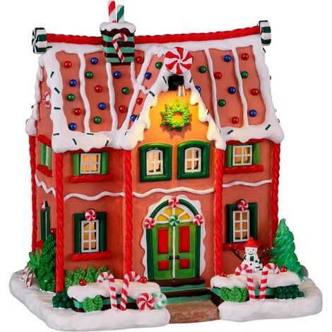 Lemax 15826 Sugar 'N' Spice Casa Residenziale da Villaggio Natalizio Completamente Illuminata Alimentazione con 3 Batterie AA o Alimentatore 4.5V colore Multicolore (1/3)