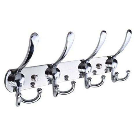 Forehill – Wandgarderobe aus Edelstahl – Rostfreie Haken für Mäntel, Handtücher und Bademäntel – Tragkraft 10–15 kg – 45 x 11,8 cm (1/4)
