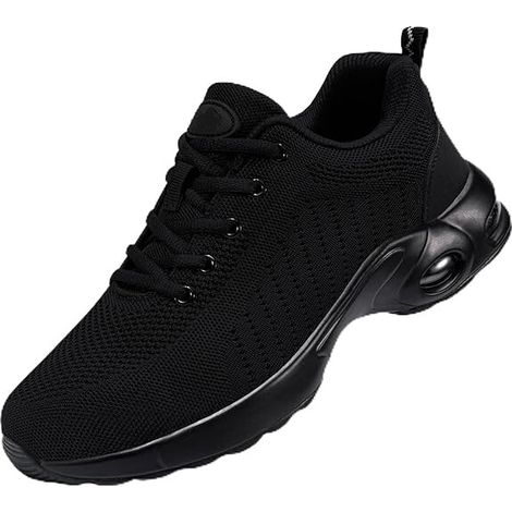 Scarpe con punta in acciaio per donna/uomo Scarpe antinfortunistiche leggere Cuscino d'aria Comode scarpe da ginnastica da lavoro antiscivolo indistruttibili a prova di foratura per donna-39 (1/5)